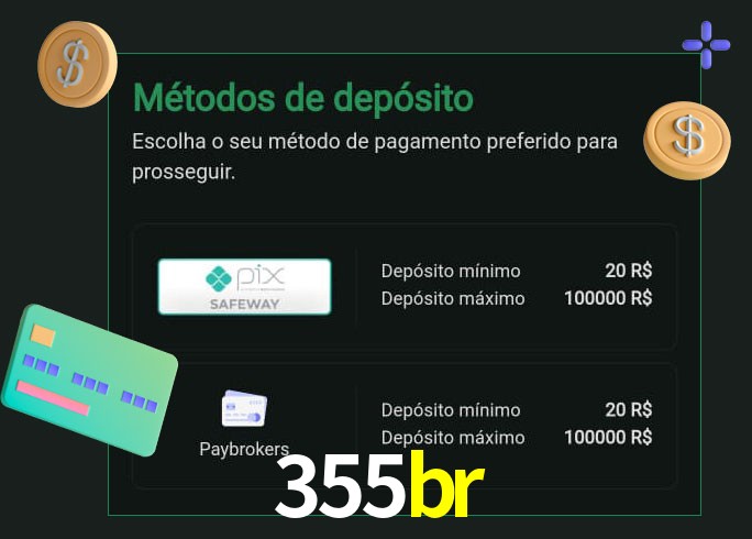 O cassino 355br oferece uma grande variedade de métodos de pagamento